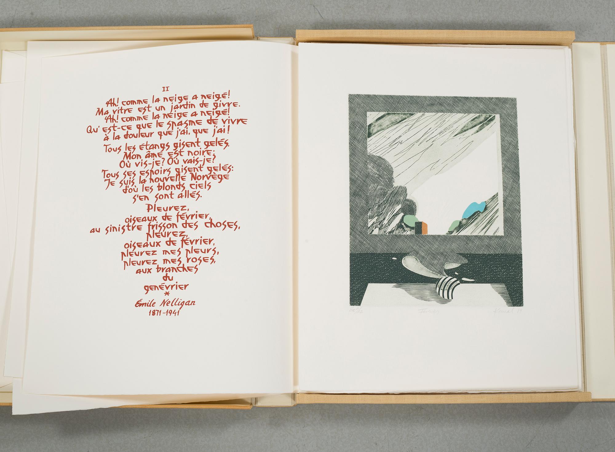 SIRBEGOVIC KEMAL, mapp med 12 färetsningar, signerade, daterade -84  och numrerade EA 2/12.