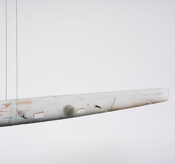 Bertil Vallien, a monumental sand cast glass sculpture of a boat, Kosta Boda, Sweden, 21st century.