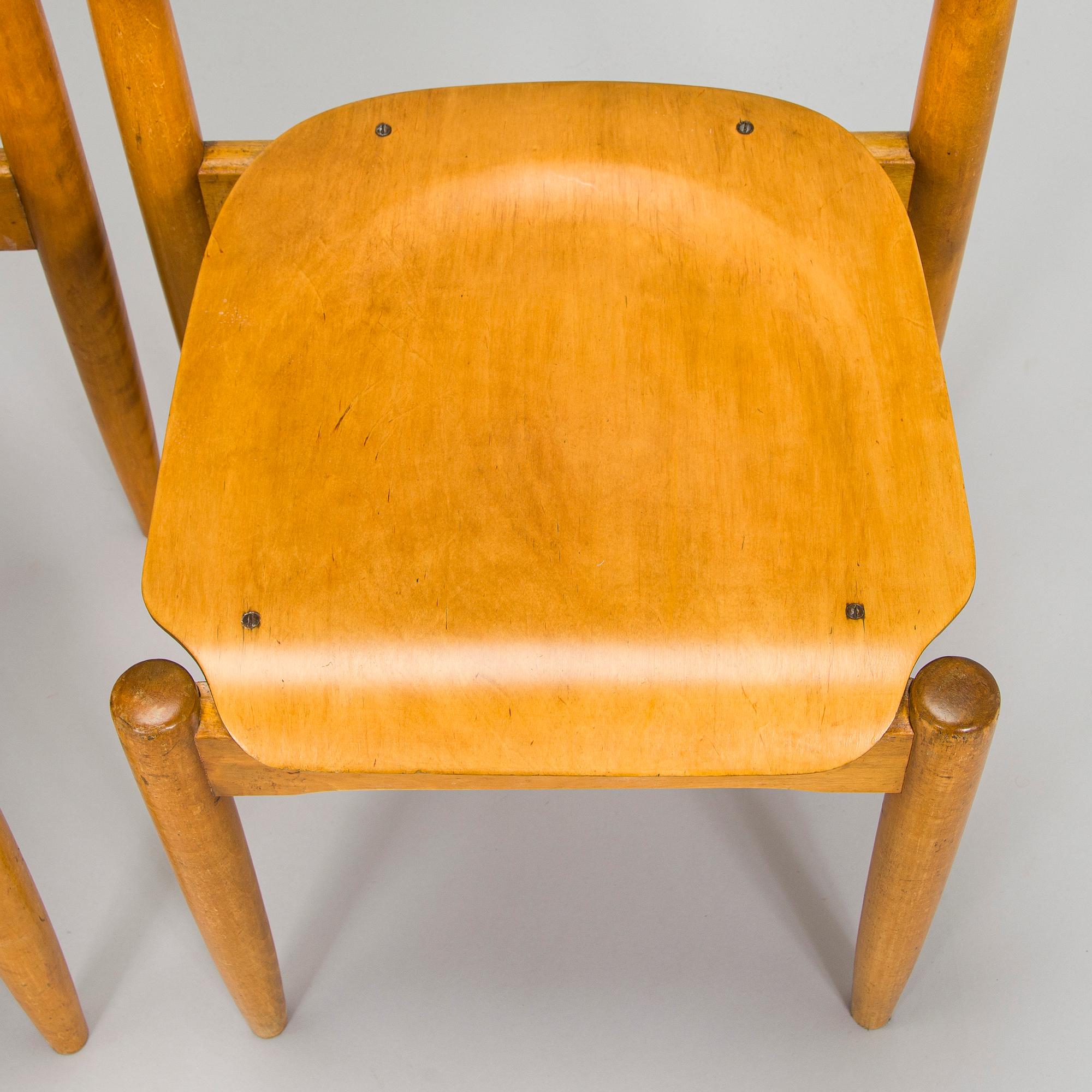 Ilmari Tapiovaara, eight 1940s "Wilman" chairs for Wilh. Schauman Fanerfabrik, Jyväskylä, Finland.
