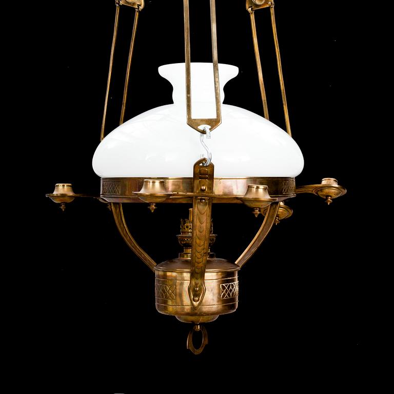 TAKFOTOGENLAMPA, jugend, tidigt 1900-tal. Diam 52.