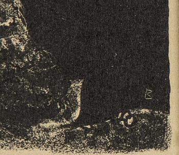 John Bauer, lithograph, from "Troll", 1915. Signed B in the print.