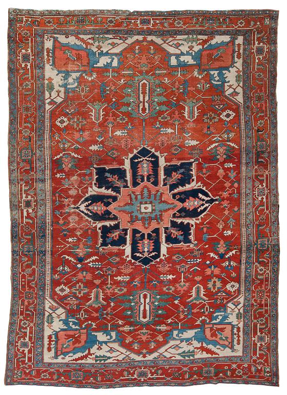 CARPET Antique Heriz. 389,5 x 290 cm.