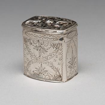 Dosor, 3 st, silver, en Moskva 1861, två stycken Holland, sannolikt 1800.tal.