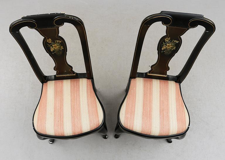 STOLAR, 1 par, senbarock, 1700-tal.