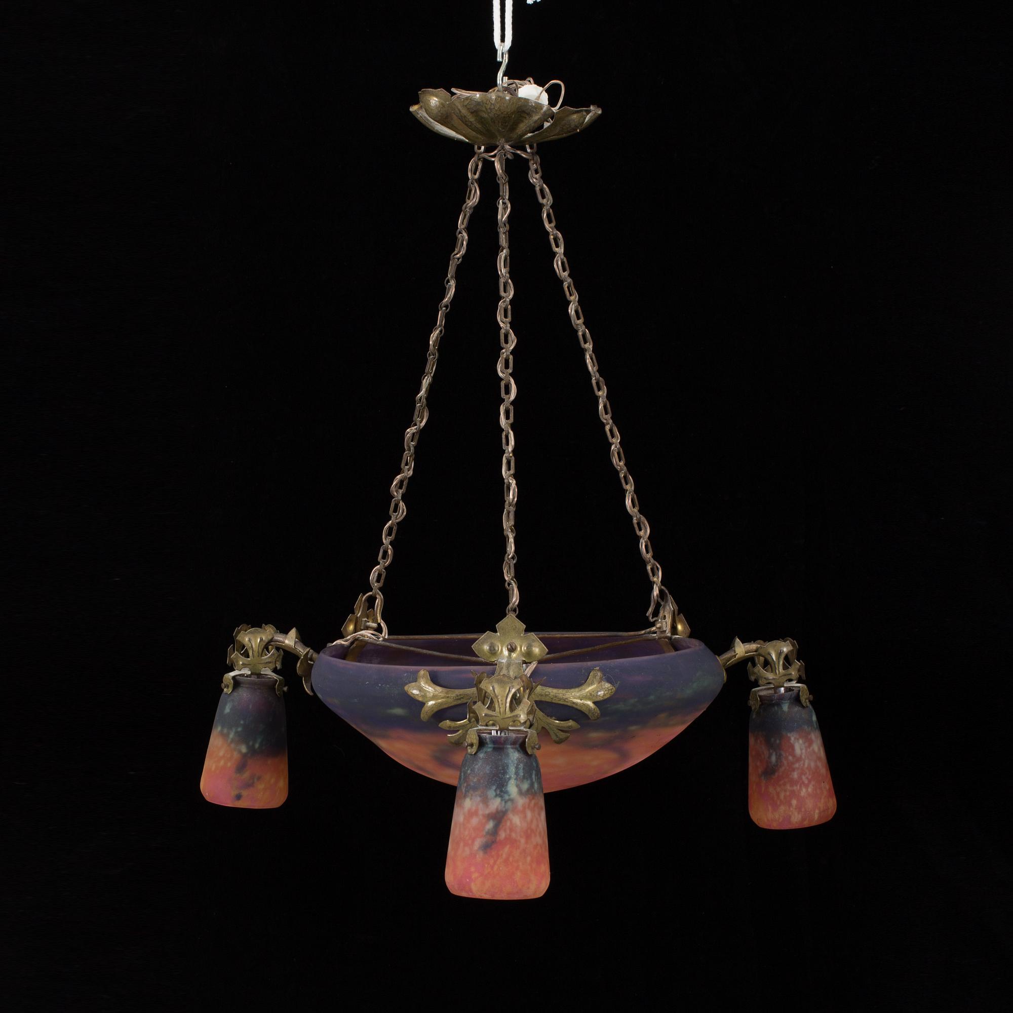 TAKLAMPA, jugend, Daum Nancy, Frankrike, 1900-talets början.