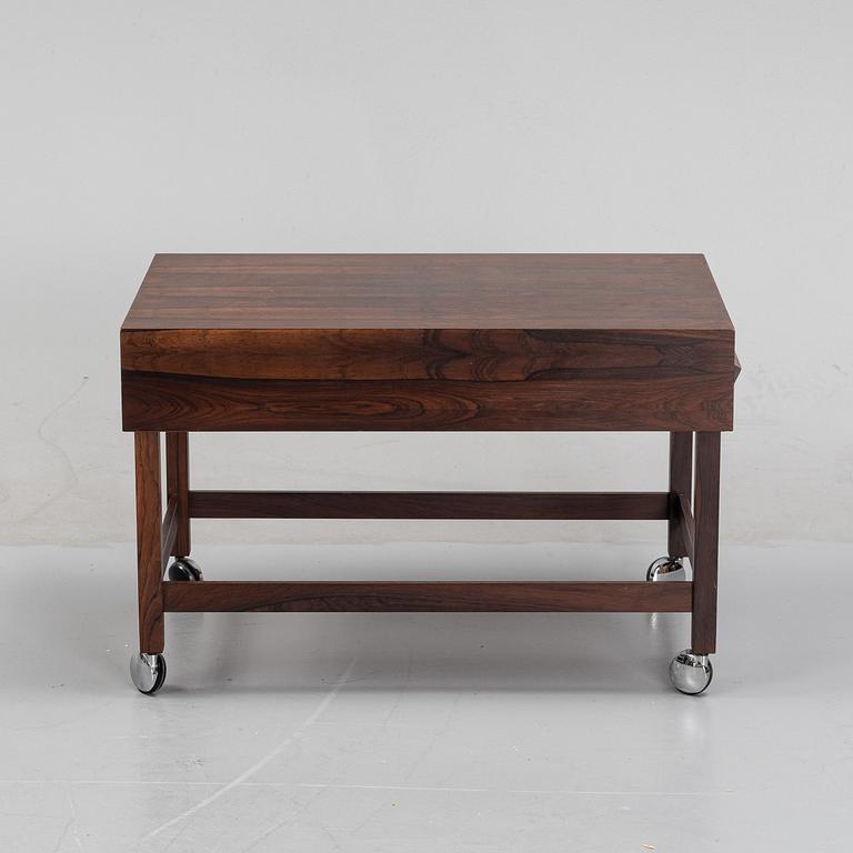 Torbjörn afdal, a rosewood serving trolley/coffee table, Bagn Möbelindustri, Norway, 1970's.