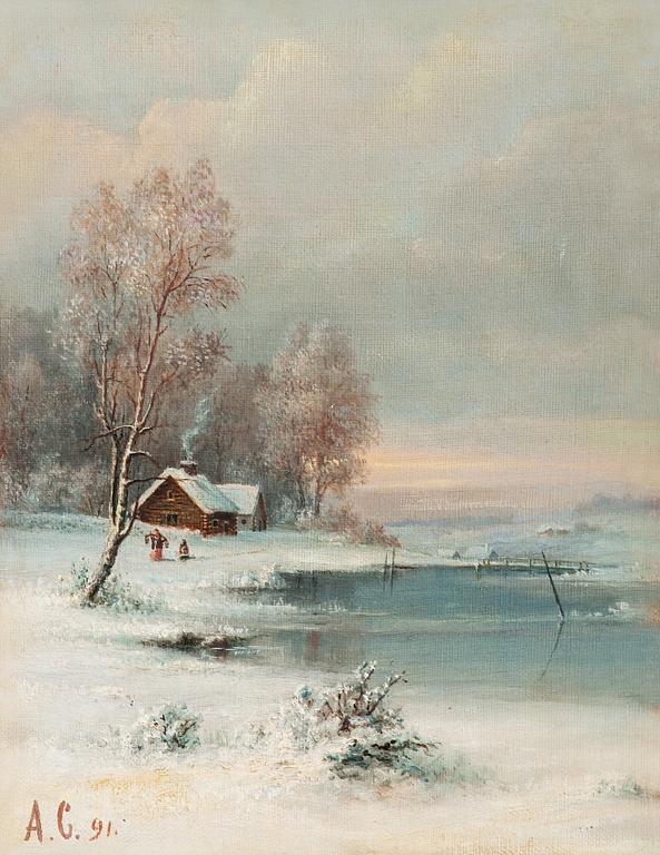 Aleksei Kondratevich Savrasov, COAST DURING WINTER.