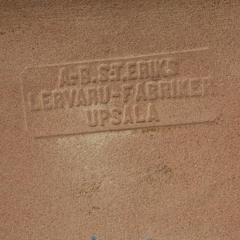 TEBORD, fajans, S:t Eriks Lervarufabriker, Uppsala, omkring 1900-talets mitt.