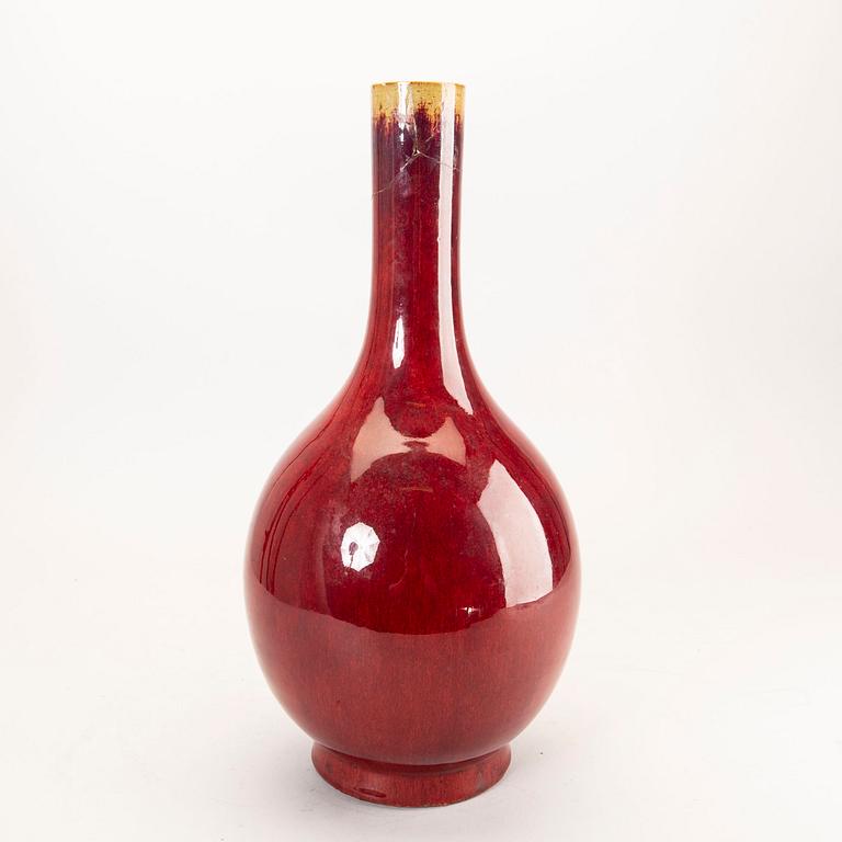 A sang de boef glazed vase, China, circa 1900.