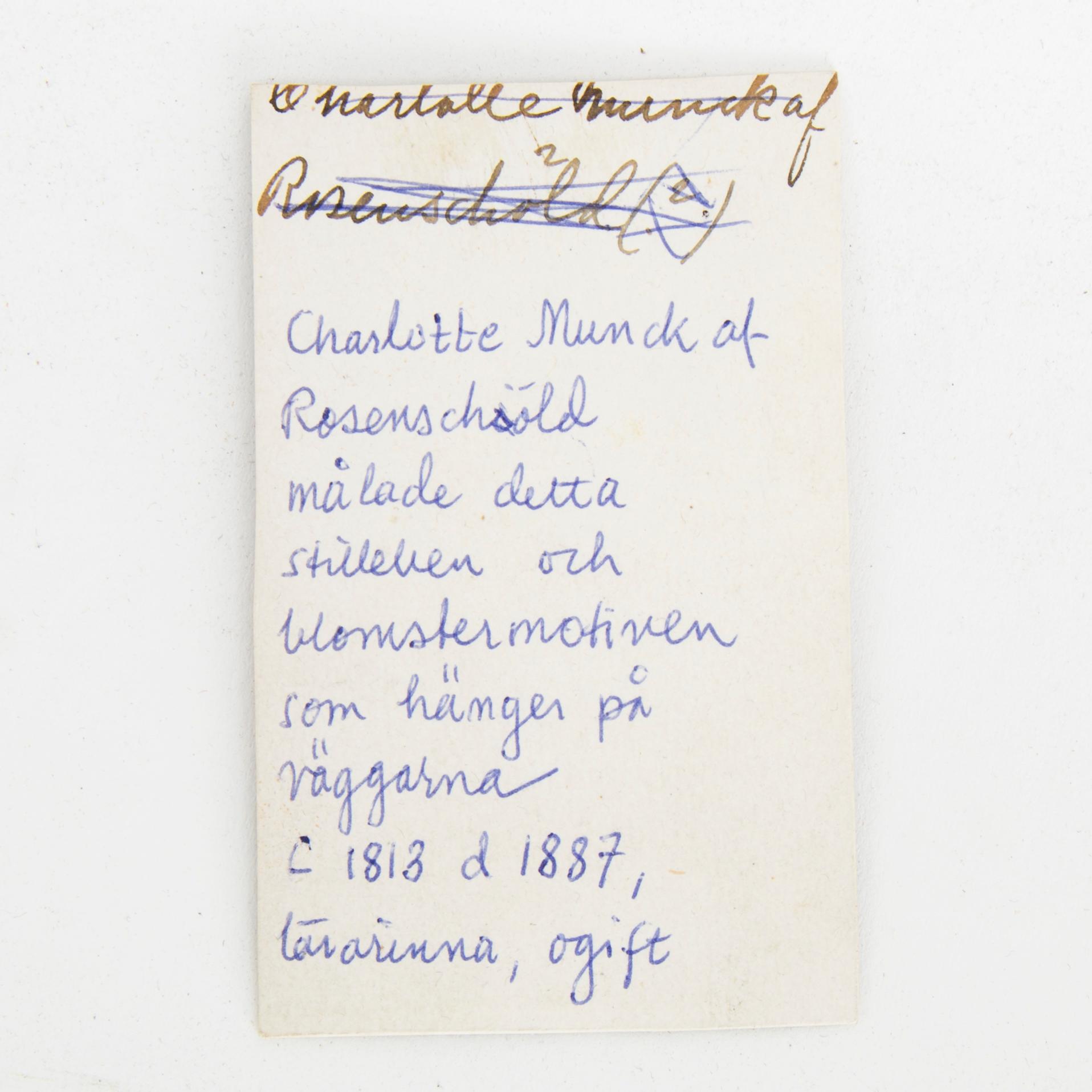 CHARLOTTE MUNCK AF ROSENSCHÖLD, oil on canvas, signed C. Rosenschöld.