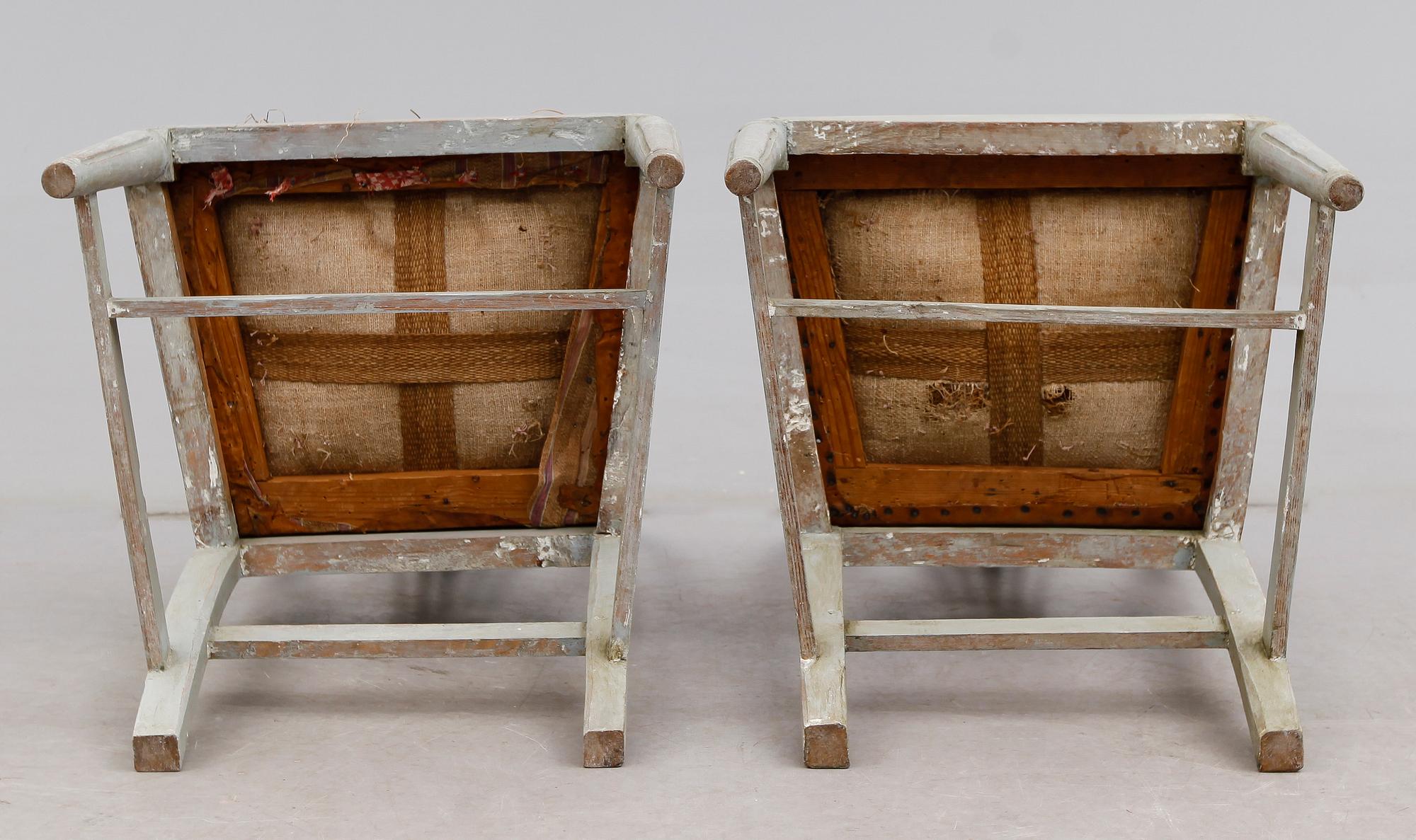 STOLAR, 1 par, gustavianska, omkring år 1800.