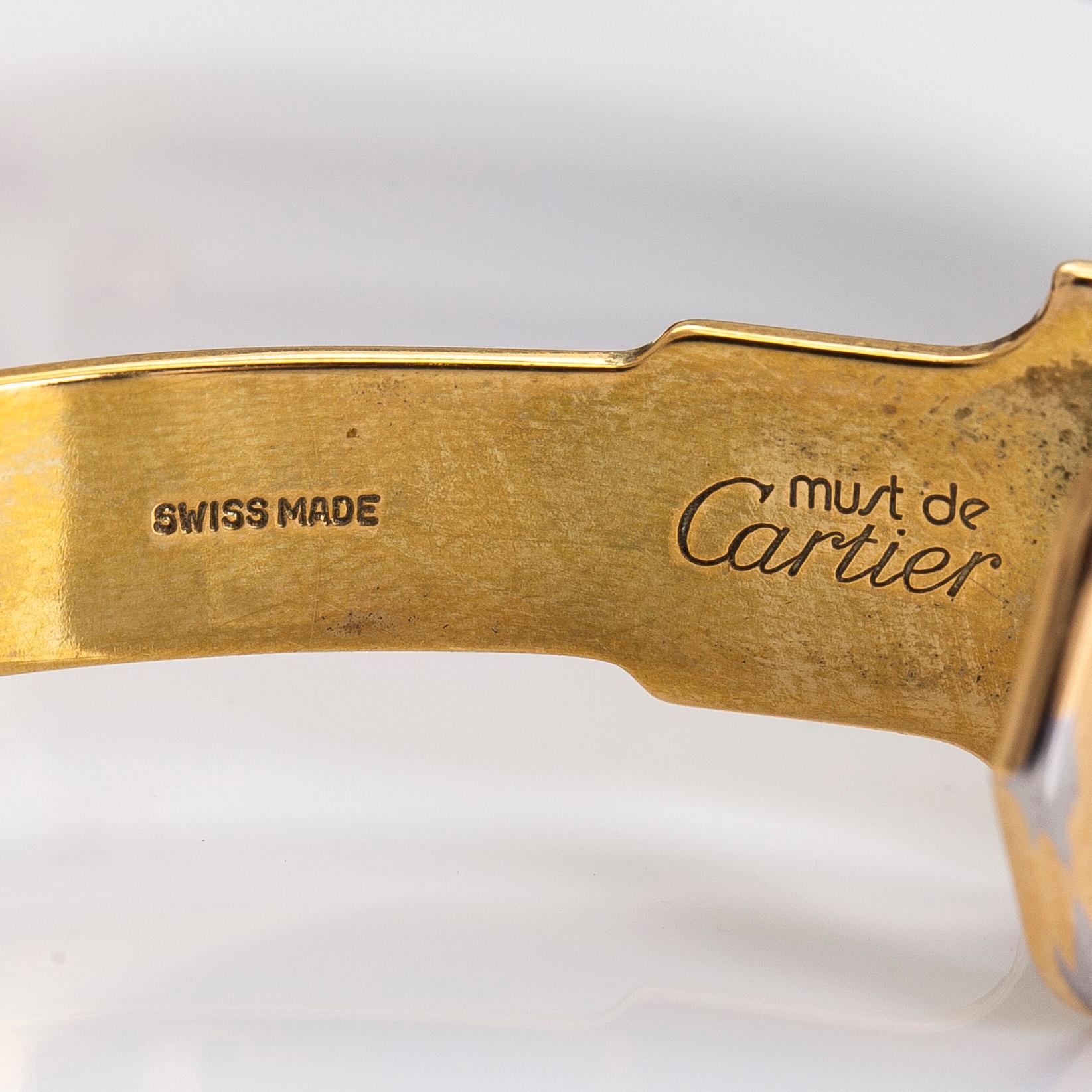 must de Cartier, VLC, Trinity Dial, armbandsur, 24 mm.