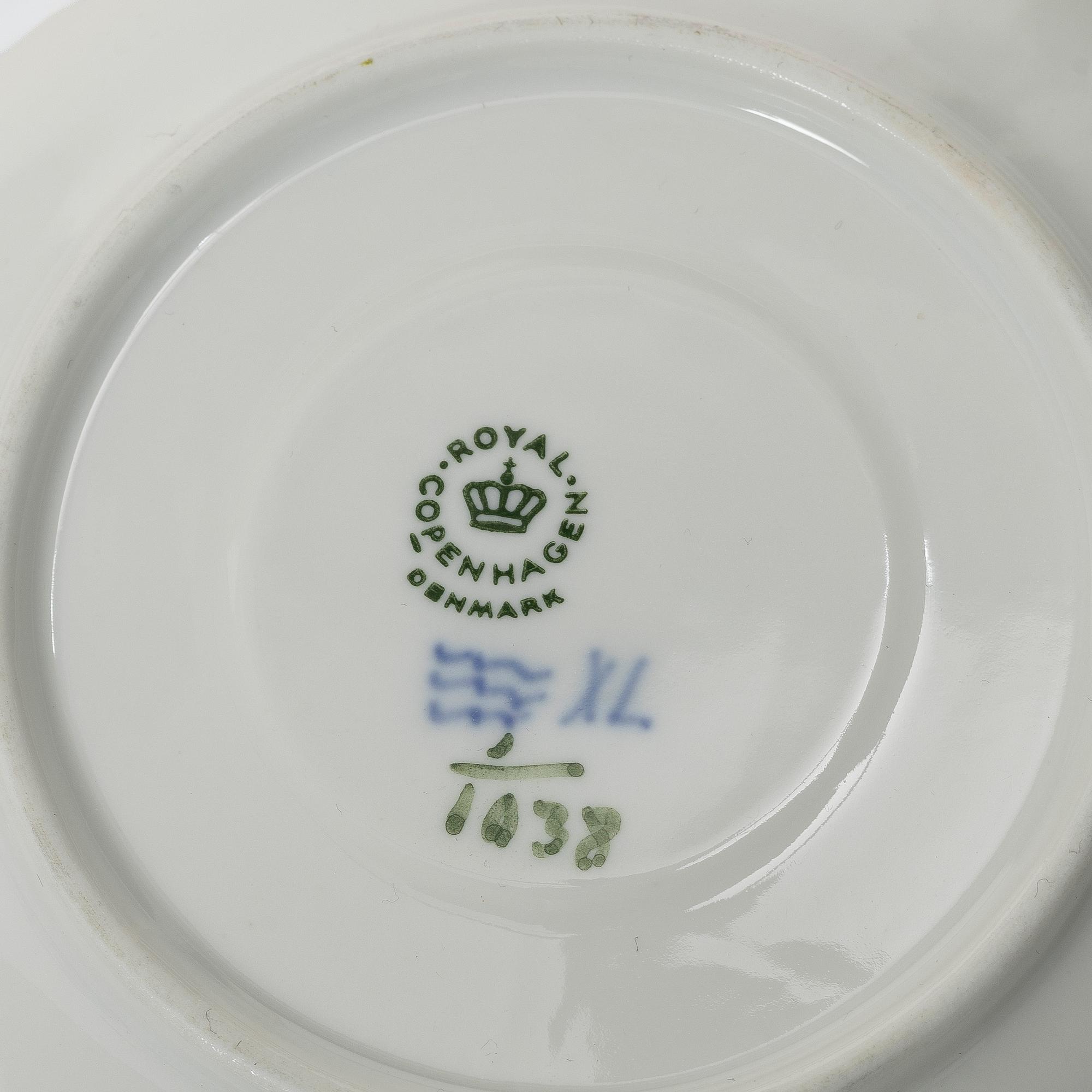 Royal Copenhagen, kaffeservis, 10 delar, "Musselmalet", Danmark.