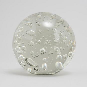 A glass table light, Reijmyre, and a letter press, second half of the 20th Century.