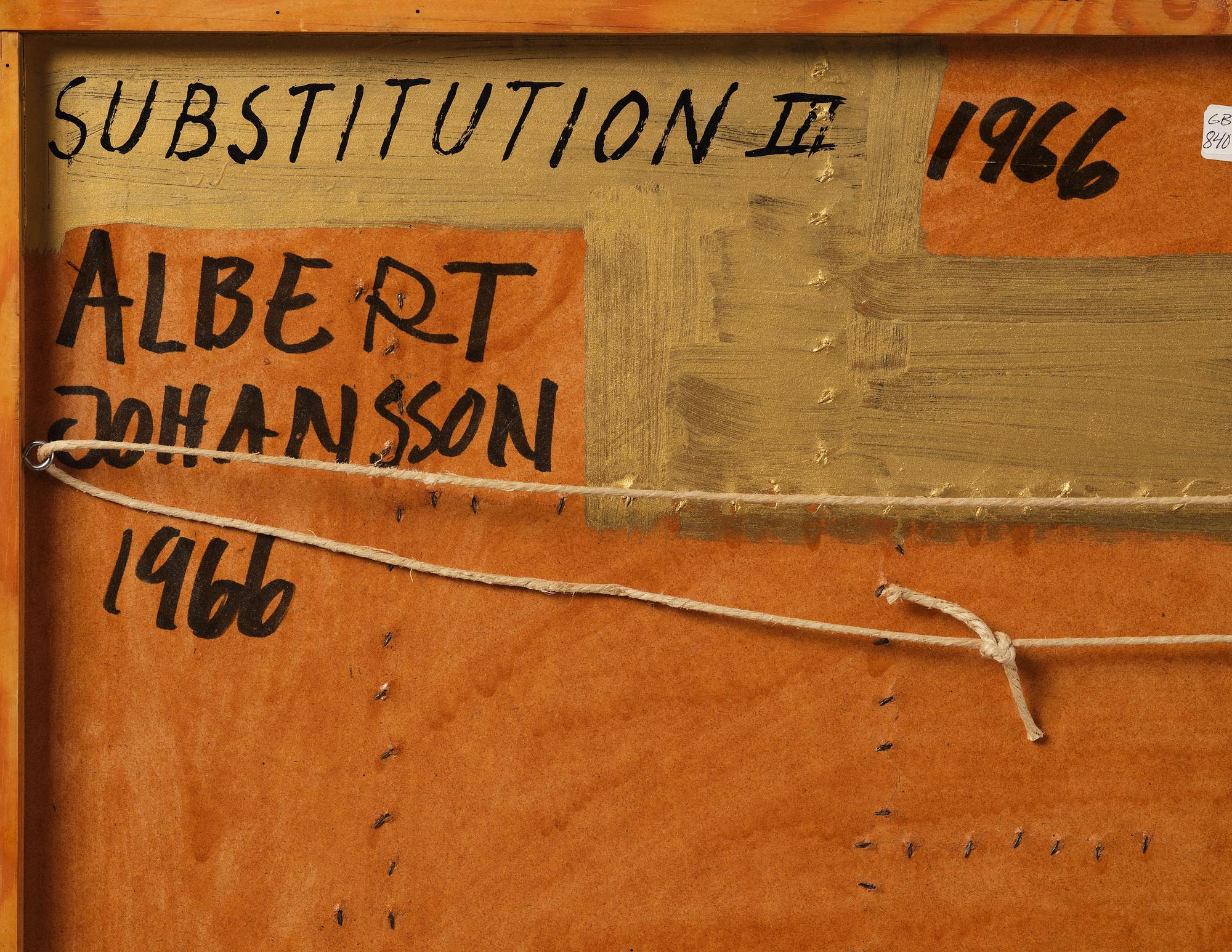 Albert Johansson, "Substitution III".