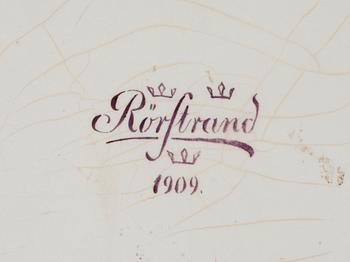 TEBORD, fajans, Rörstrand, 1909. Kunglig proveniens.