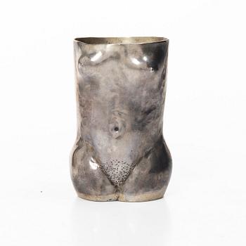 Vodka glass, sterling silver, G.E Florman, Stockholm, 1997.