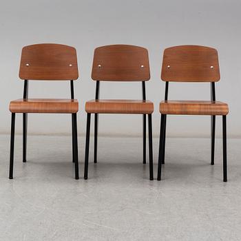 JEAN PROUVÉ, stolar, 3 st, "Standard", Vitra, 2018.