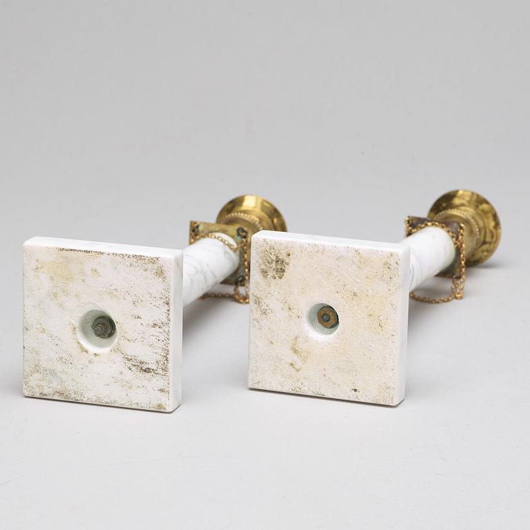 A pair of Gustavian-style candlesticks, 20th ct.