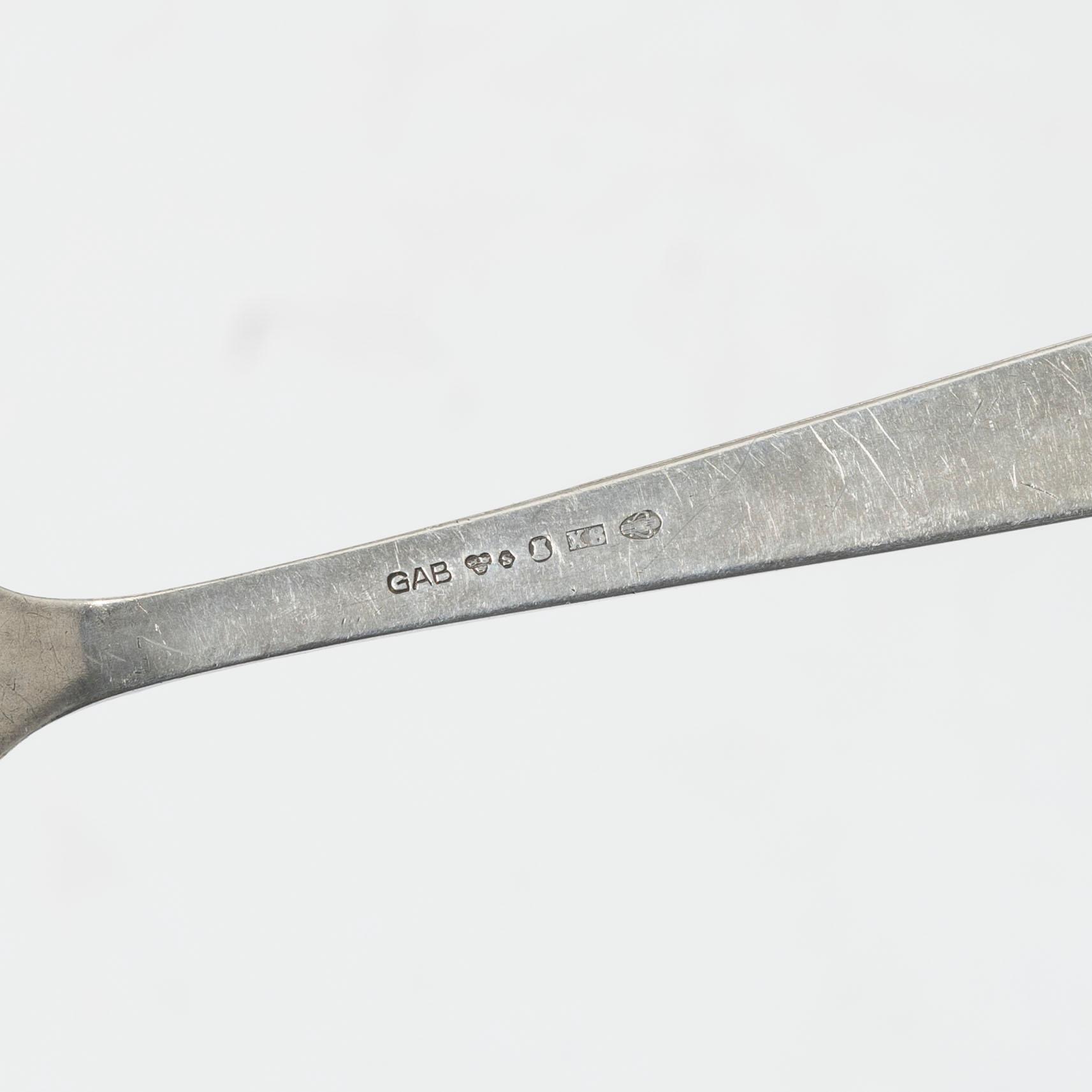 Jacob Ängman, cutlery, 20 pcs, silver, 'Rosenholm', GAB, Stockholm, some 1946.
