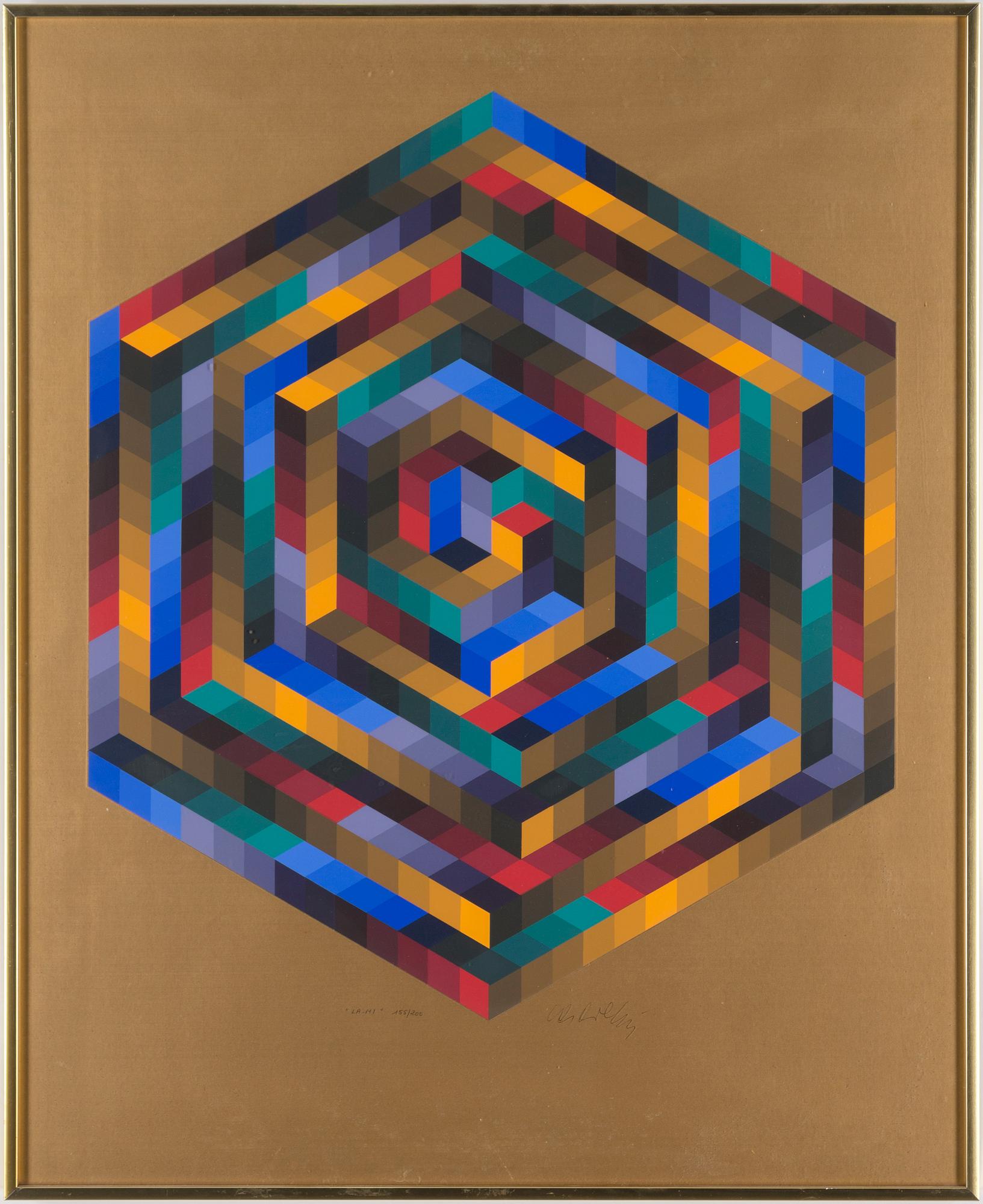 VICTOR VASARELY, lithograph, signed and numbered 155/200.