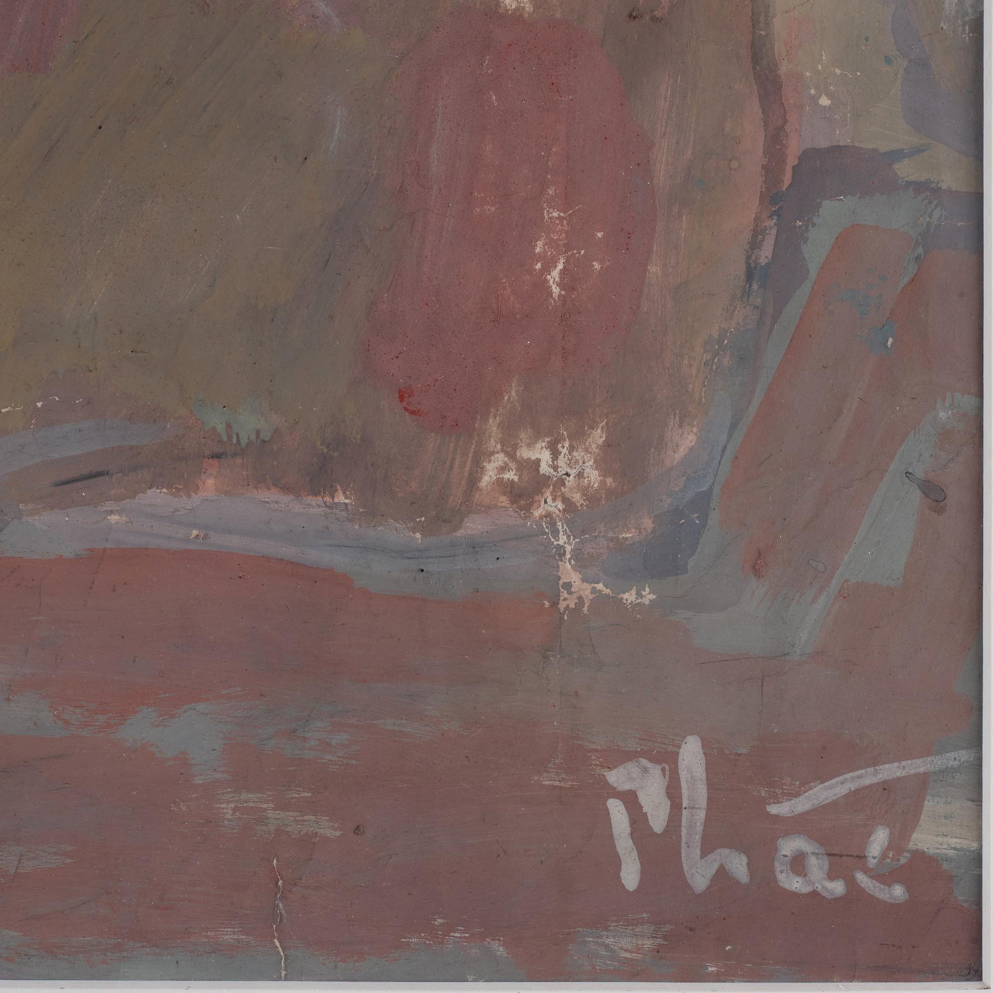Bui Xuan Phai, Bui Xuan Phai, Bui Xuan Phai, Vietnam (1920-1988), Mor och barn i stadslandskap.