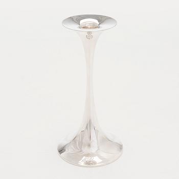 Tapio Wirkkala, ljusstake, silver, "Trumpetti", Kultakeskus, Tavastehus 1987.