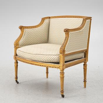 Armchair, Louis XVI style, late 19th century.