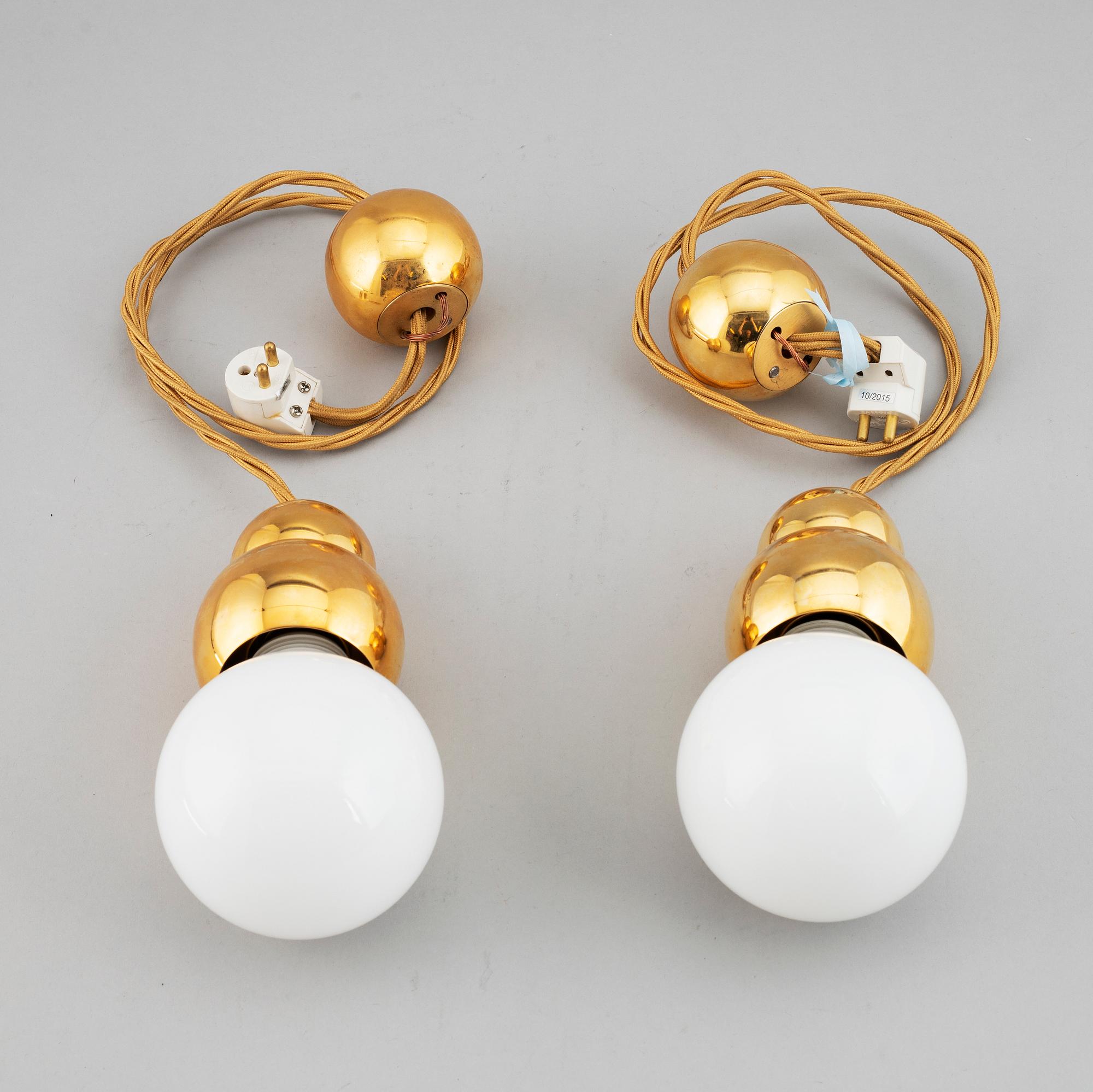 MICHAEL ANASTASSIADES, two 'Ball lights' ceiling lamps, England, 21st century.