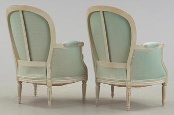 BERGERER, ett par, gustaviansk stil, 1900-tal.