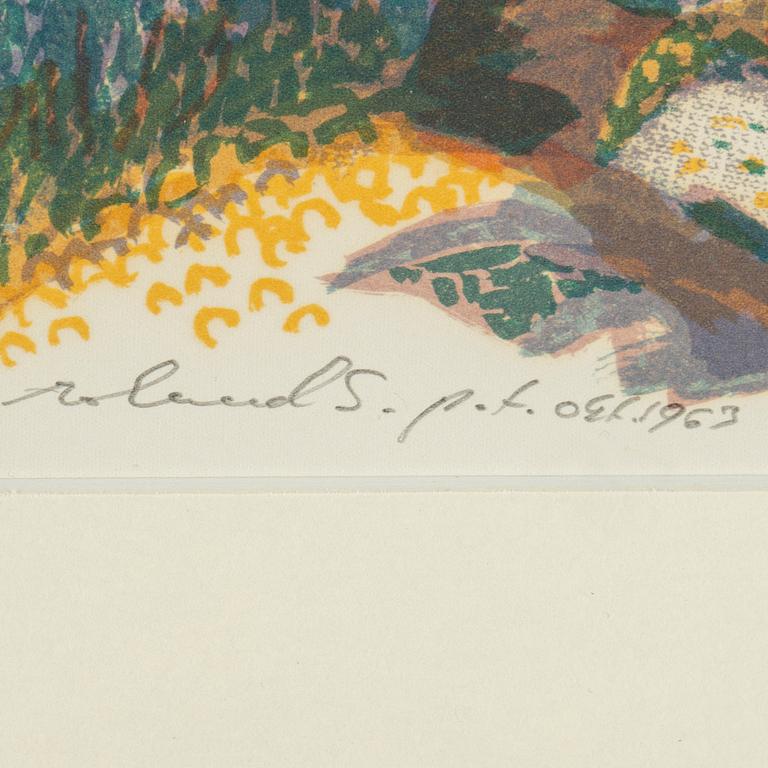 ROLAND SVENSSON, colour lithograph, signed and no. p.t. 1963.