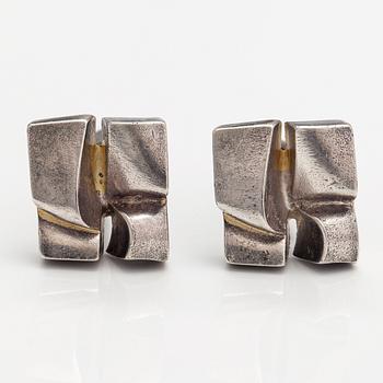 Björn Weckström, "Polaris", a pair of sterling silver cufflinks. Lapponia 1976.