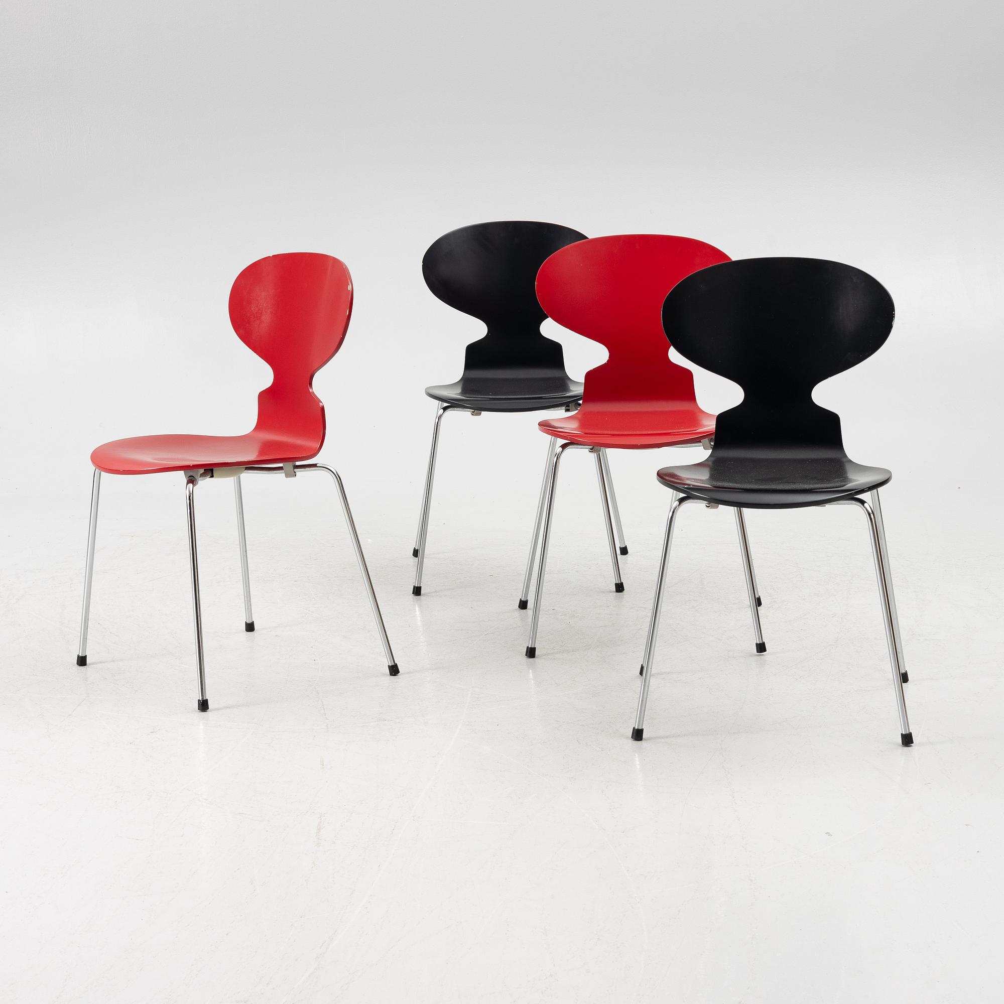 Arne Jacobsen, four 'the Ant chair", Fritz Hansen.