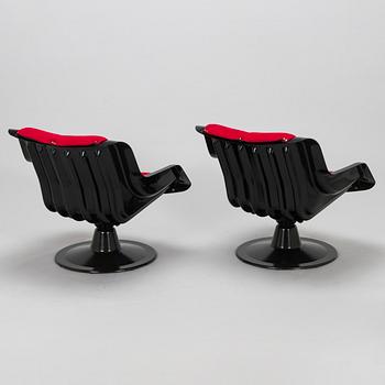 Yrjö Kukkapuro, a pair of 1960/1970s armchairs, model 3814-KF, for Haimi.