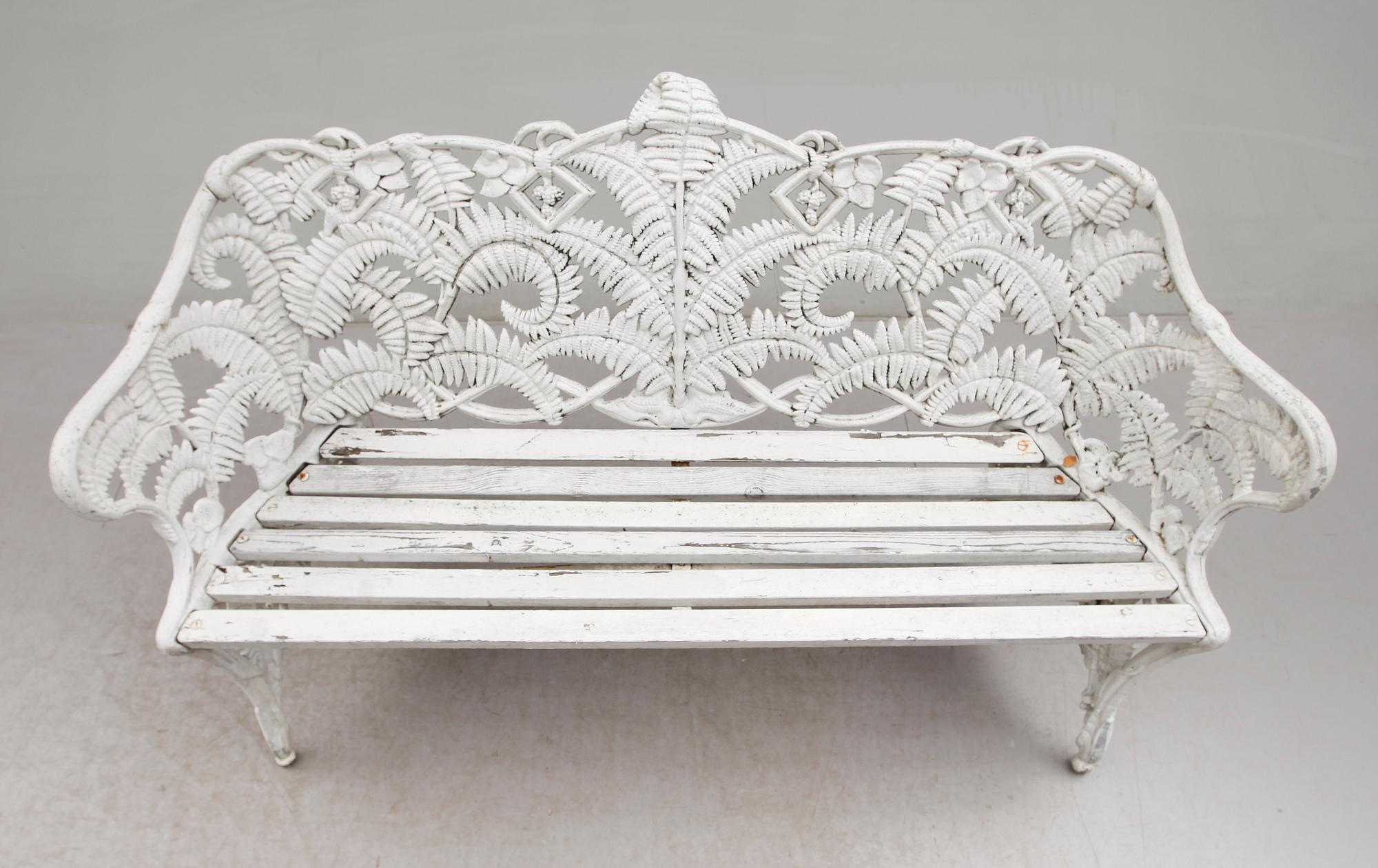 TRÄDGÅRDSSOFFA, Melins Metallgjuteri, Anderstorp, 1900-talets andra hälft.