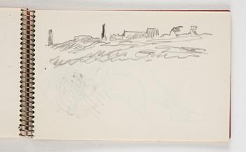 Lotte Laserstein, 10 små skissblock med teckningar.