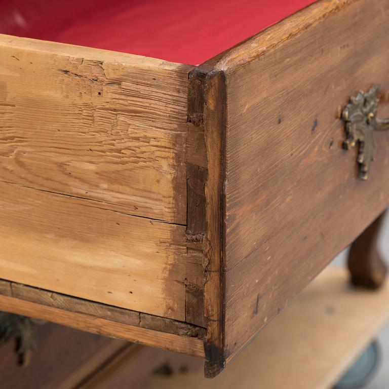 a 1700's Rococo pine cabinet.