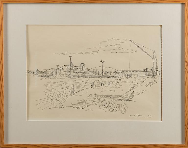 HENRIK TIKKANEN, drawing, signed and dated 1962.