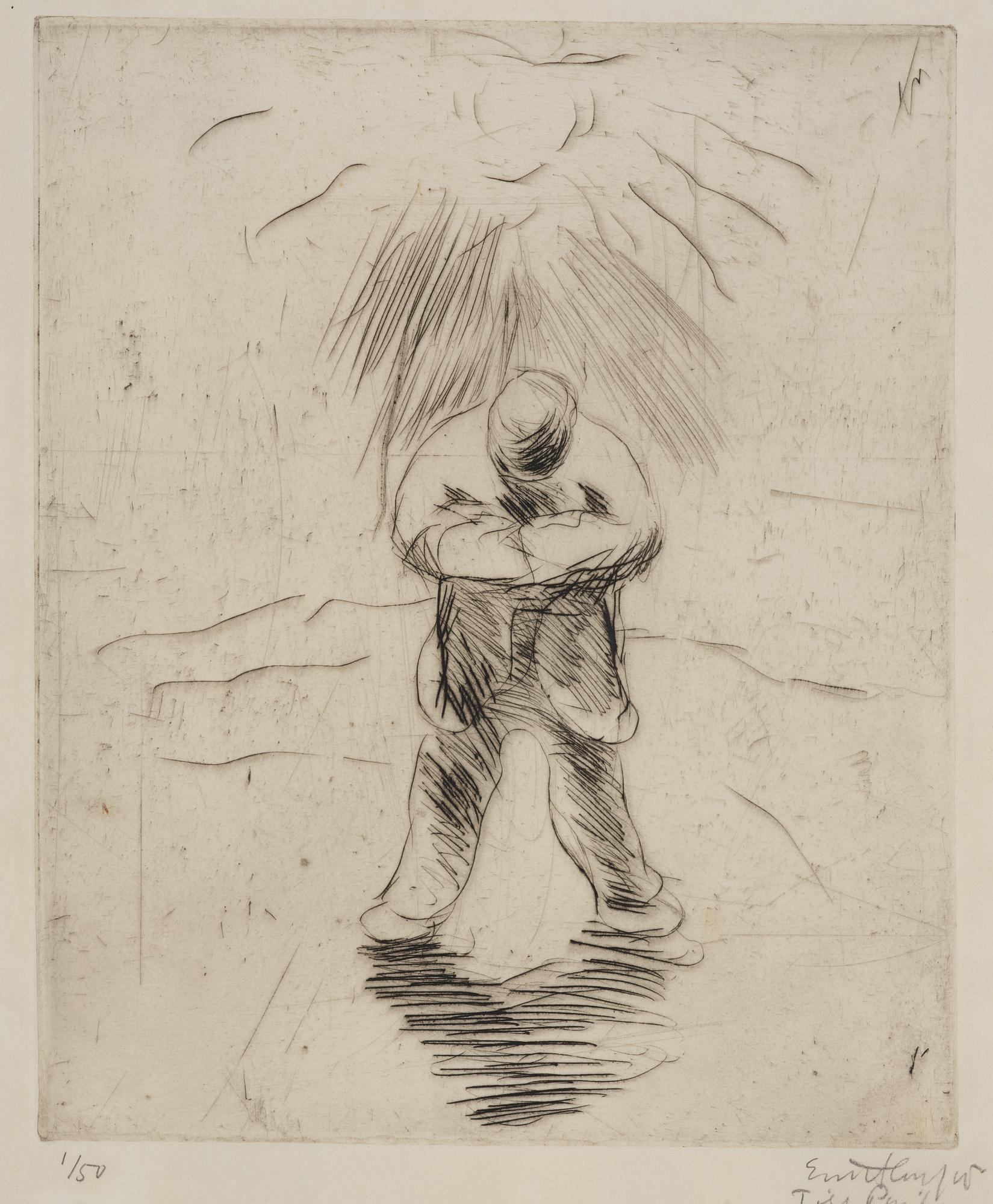 Evert Lundquist, "Man i sol".