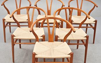 STOLAR, 6 st, "Y-stolen", Hans J. Wegner, Carl Hansen och Söner.
