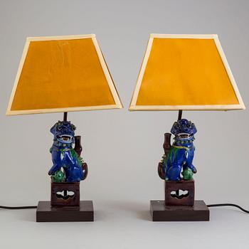 A pair of 20th century Chinese table lights.