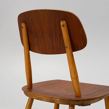 Martinsson and Axelsson, tolar, 6 pcs, "Paus/28T" Nässjö chair factory, 1950s/60s.