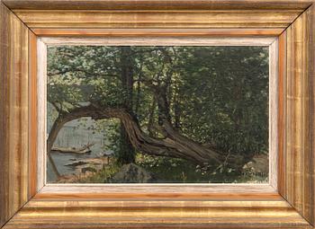 Edvard Rosenberg, oil on canvas laid on panel signed and dated 1880.