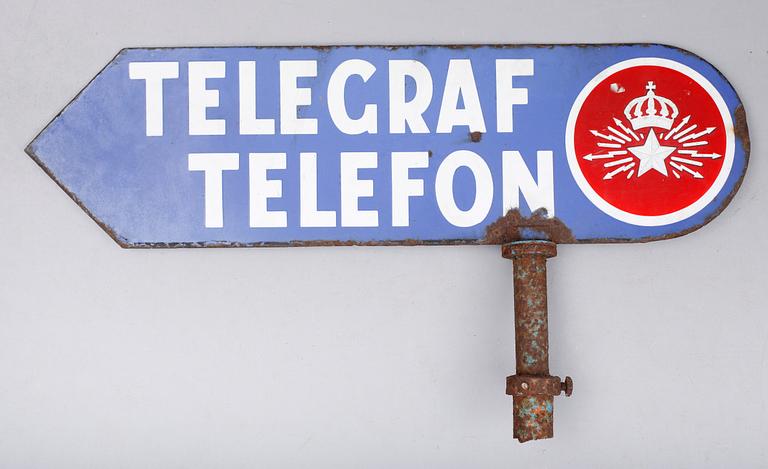 EMALJSKYLT, Telegraf Telefon, 1900-talets mitt.