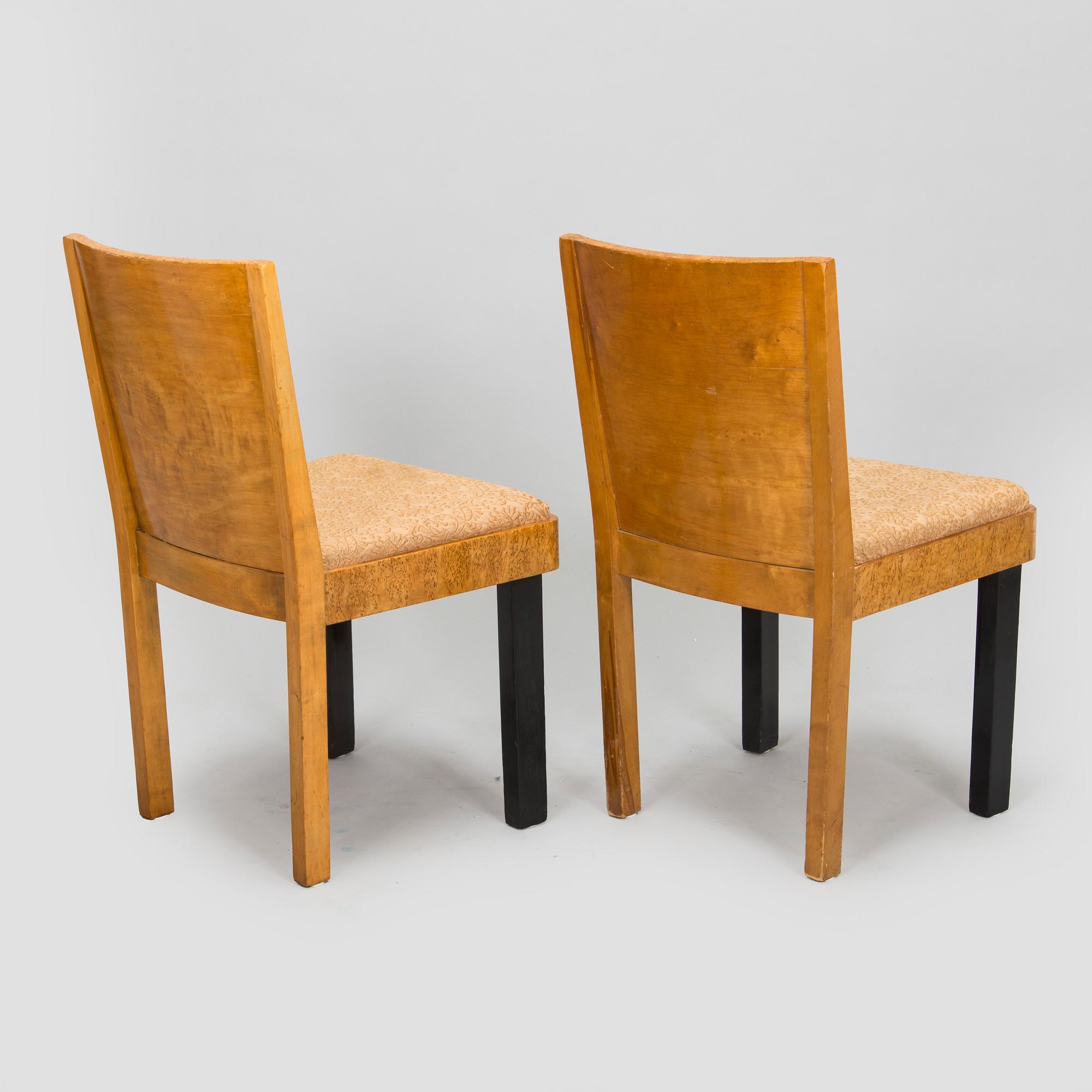 Birger Hahl, Pöytä ja tuolipari, J. Kutvosen Huonekalutehdas, Suonenjoki 1930-luku.