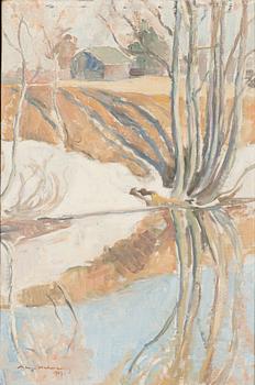Marja Halonen, oil on canvas, signed and dated 1929.