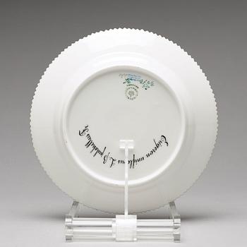 ASSIETTER, 12 stycken, porslin. "Flora Danica", Royal Copenhagen, Danmark, 1900-tal.
