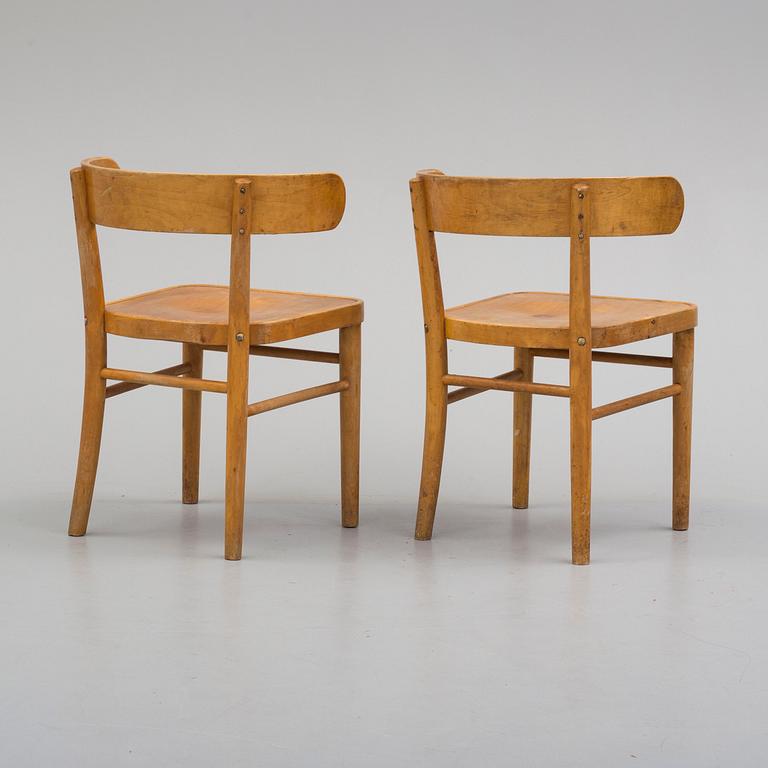 A set of 8 'WWII' chairs by Werner West, designed 1930.