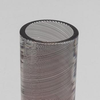 Carlo Scarpa, a "mezza filigrana" glass vase, Murano, Italy probably 1980's.