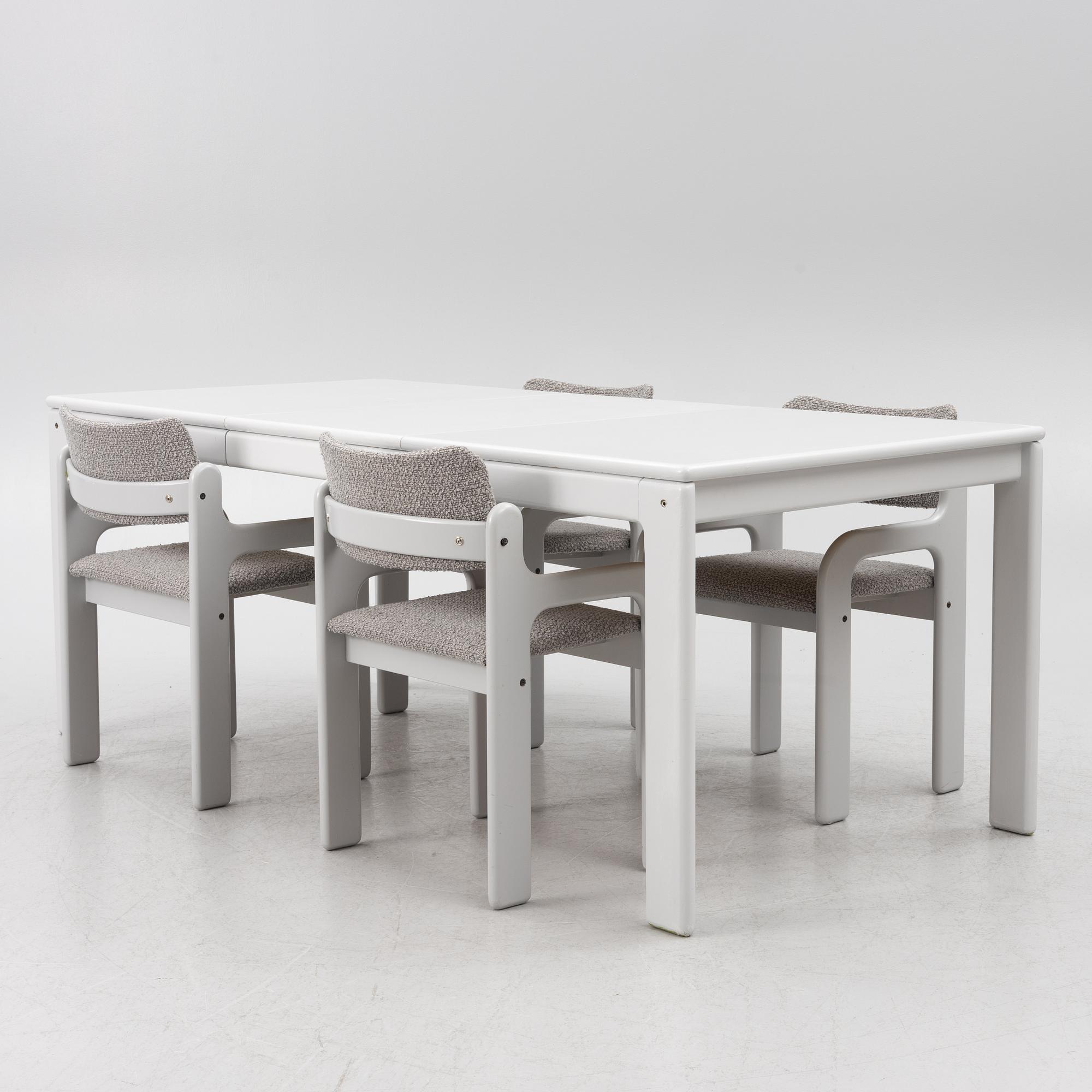 Eero Aarnio, matgrupp, 5 delar, "Flamingo", Asko, Finland, 1970-tal.